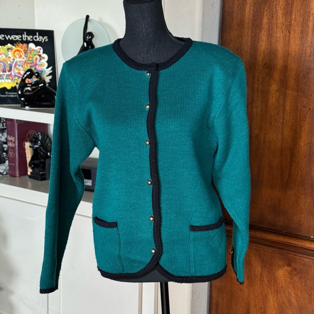 Karen Scott Wool‎ Blend Button Cardigan